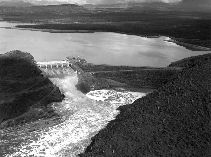 Flood release at Horseshoe Dam, Arizona AZGS