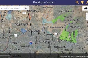 Maricopa County Floodplain Viewer interface