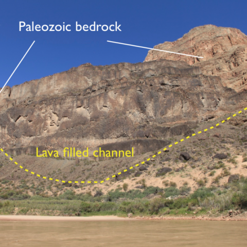 Basalt pile in Grand Canyon