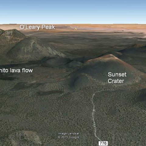 Sunset Crater and O'Leary Peak, San Francisco volcanic field