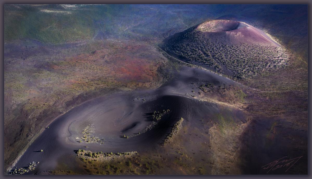 Sunset Crater & unnamed Cinder Cone, San Francisco Volcanic Field, Arizona
