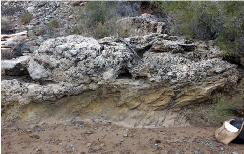 Basal travertine